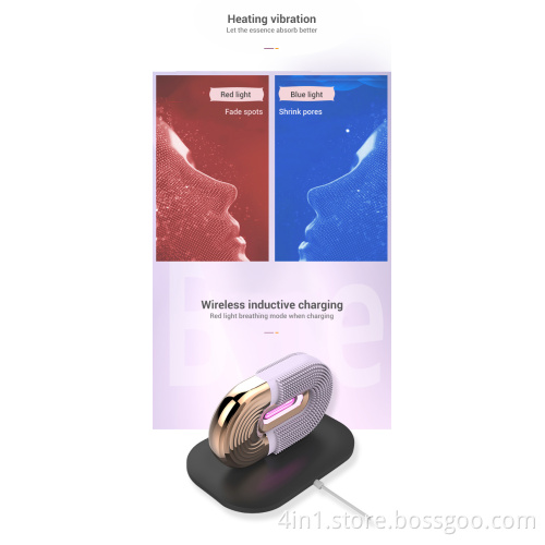 Facial skin cleansing brush